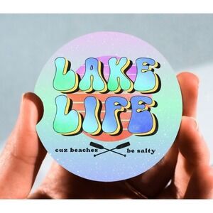 Set of 2 Car Coasters, Lake Life Car Coaster, Neoprene Car‎ Coaster